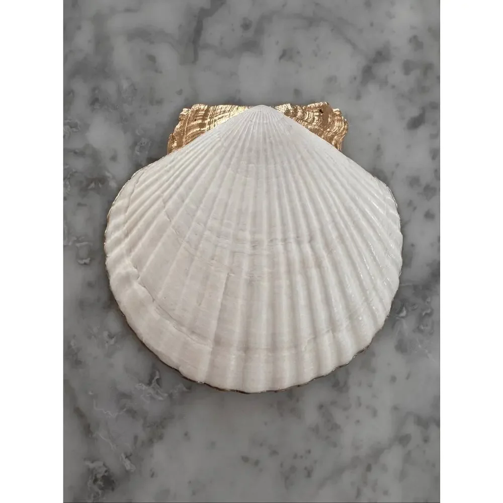 Pink Orchid Bamboo Shell Trinket Dish, Botanical Ring Dish